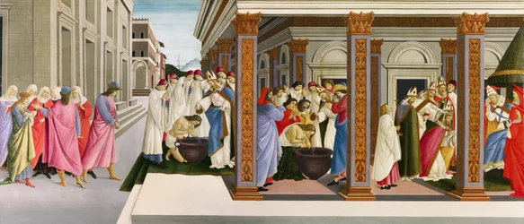 Vier Szenen aus dem frühen Leben des Heiligen Zenobius, ca. 1500